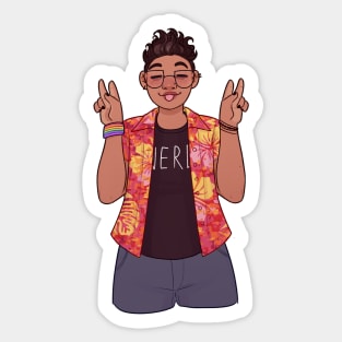 tacky boy Sticker